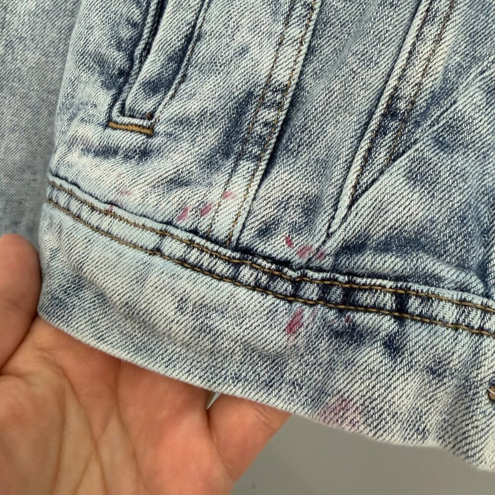 FREE PEOPLE rumors denim jacket size S - Picture 3 of 9